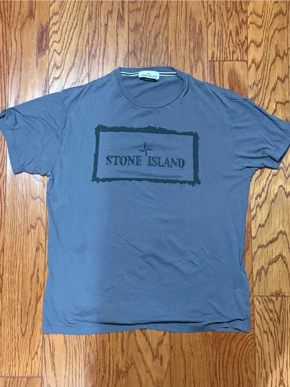 Stone Island Slate Blue Logo Short Sleeve Tee